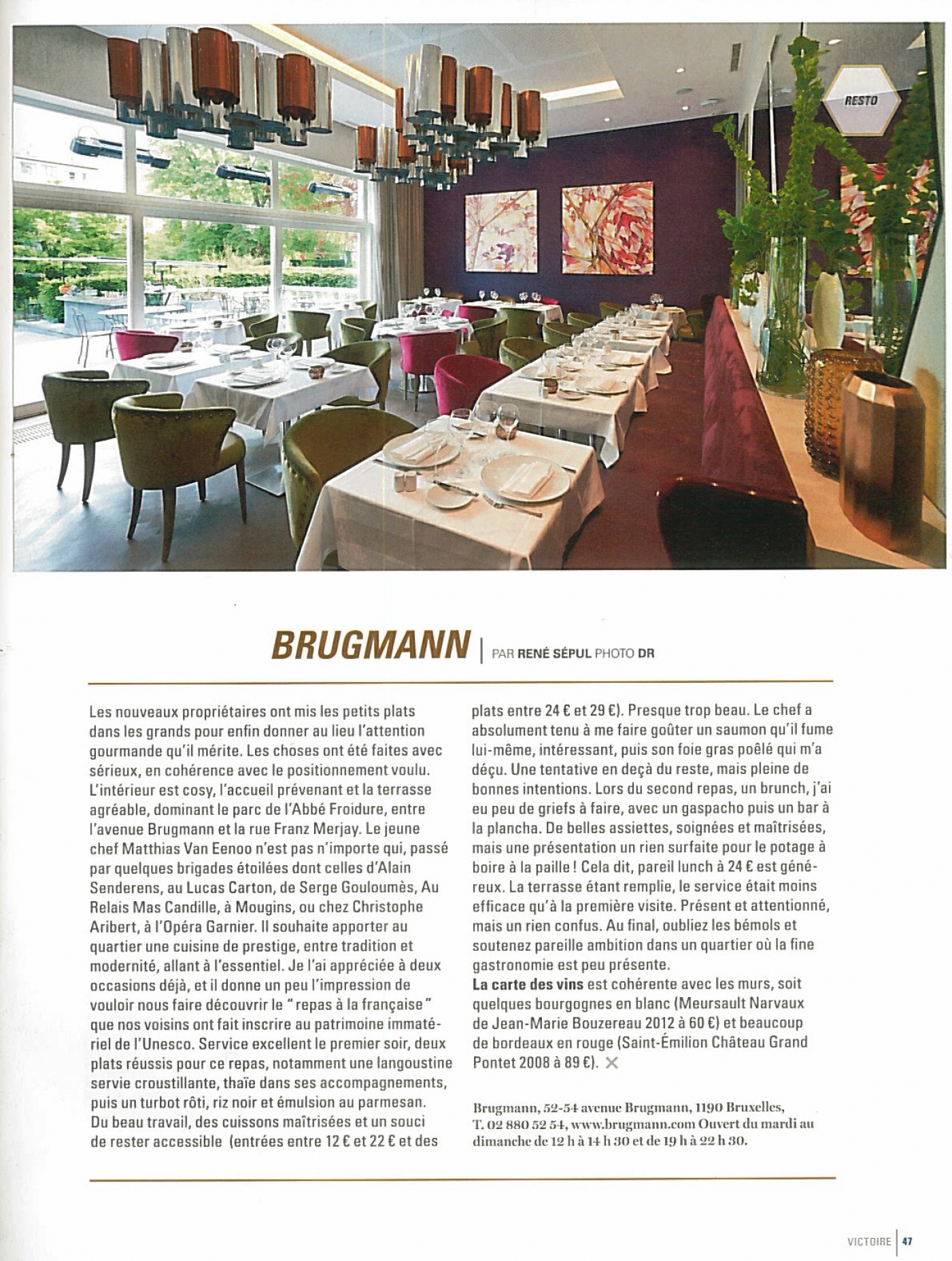 article Brugmann Victoire